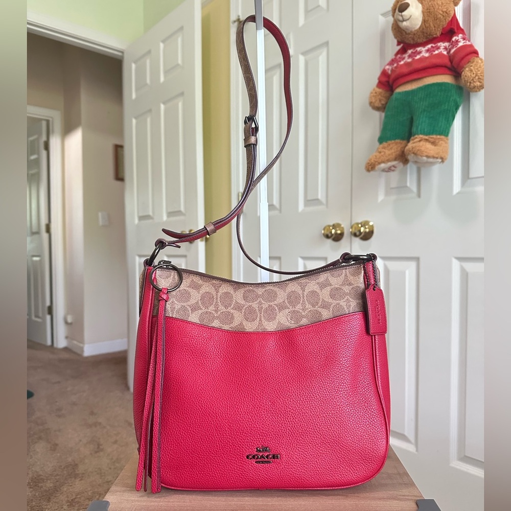 #11. Coach Chaise Crossbody Bag w/Signature Canvas Blocking, #76355, Excellent